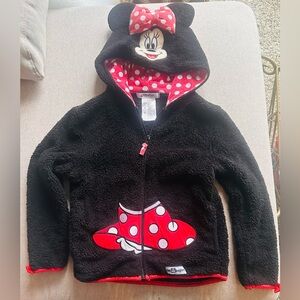 Walt Disney World Park Authentic-Originals Kids Black&Red Minnie Mouse Hoodie S